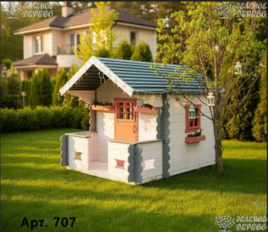 Игровой деревянный домик с верандой